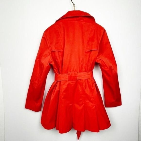 Via Spiga Trench Coat belted Vibrant Orange XL - Picture 5 of 11